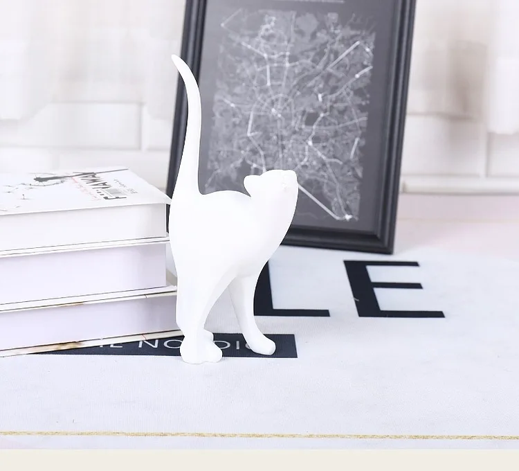 Nordic Style Abstract Cat Figurine