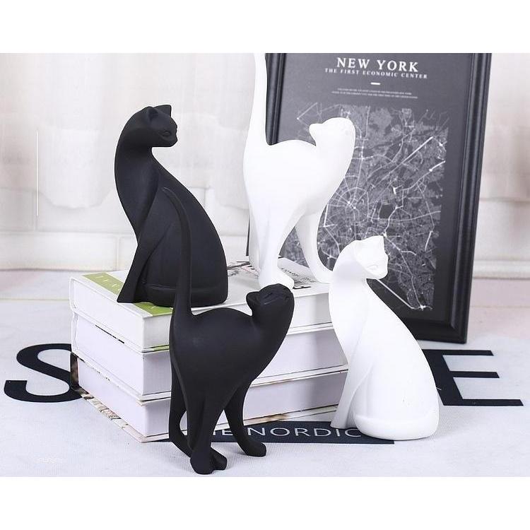 Nordic Style Abstract Cat Figurine