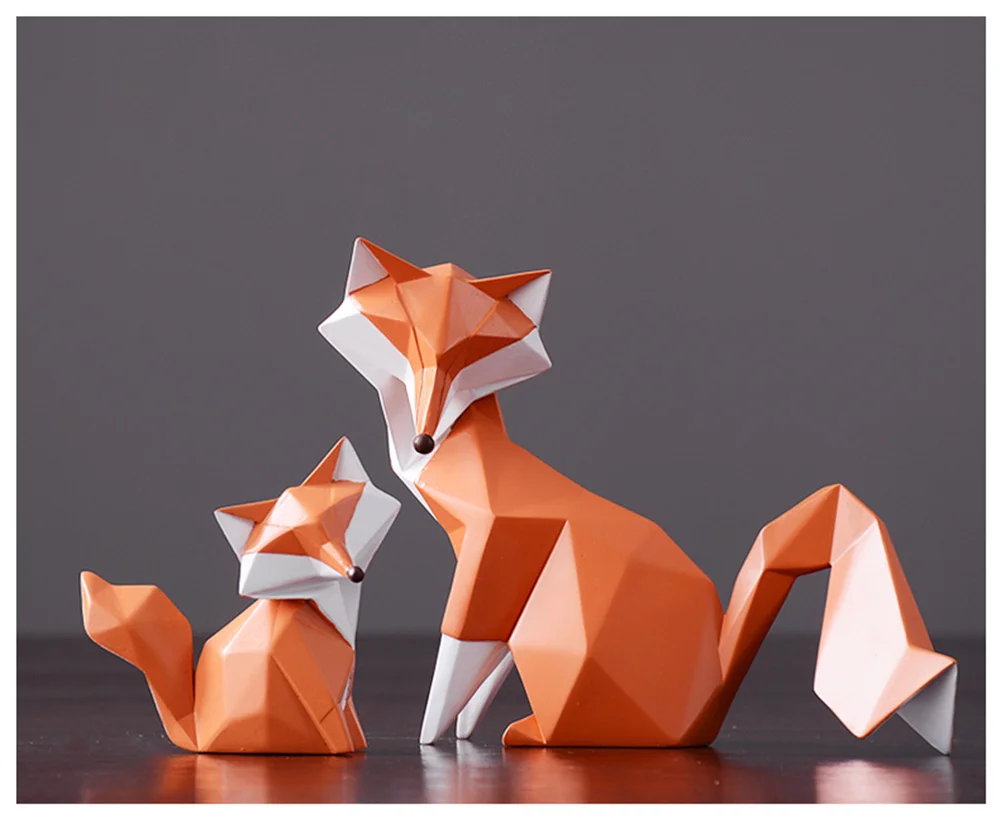 Modern Abstract Fox Figurine