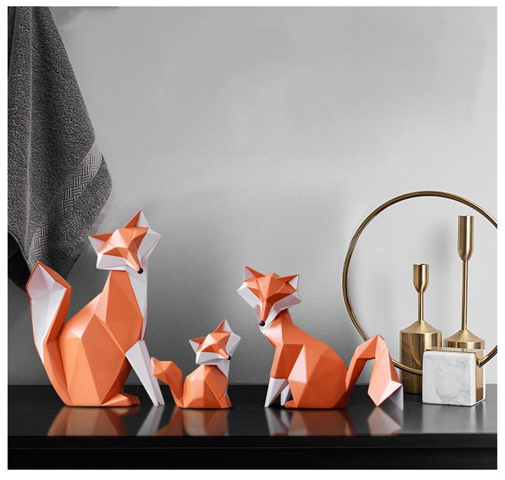 Modern Abstract Fox Figurine