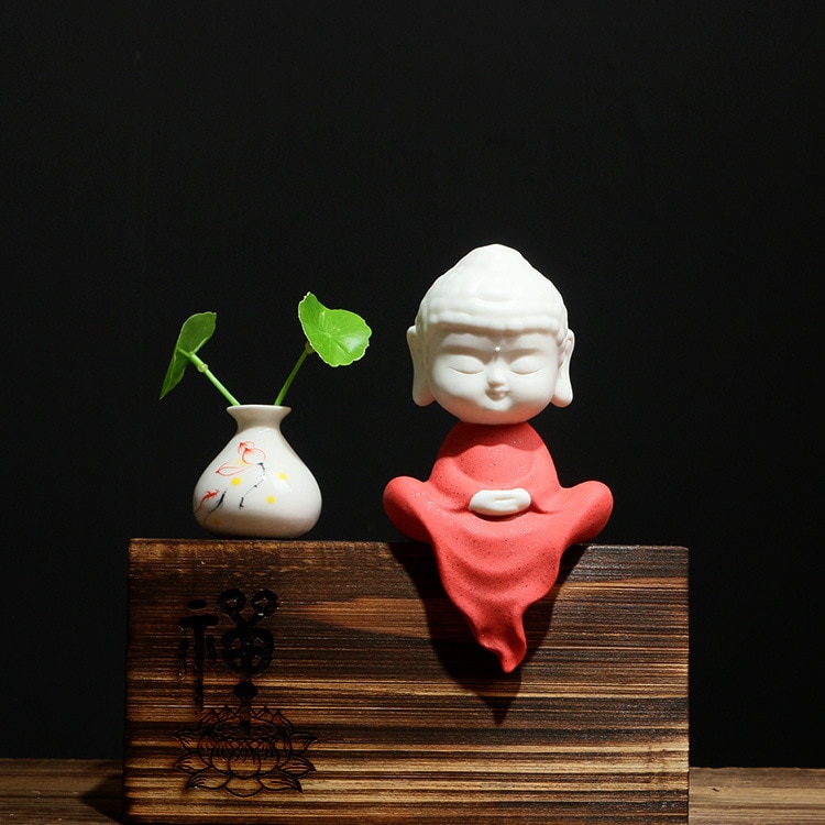 Cute Yoga Monk Figurine