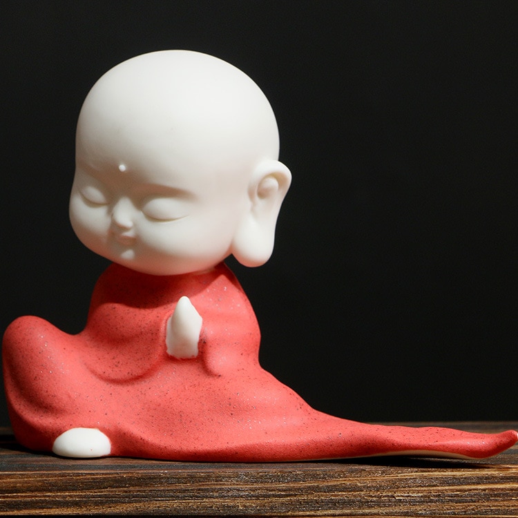 Cute Yoga Monk Figurine