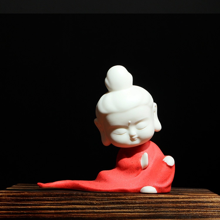 Cute Yoga Monk Figurine