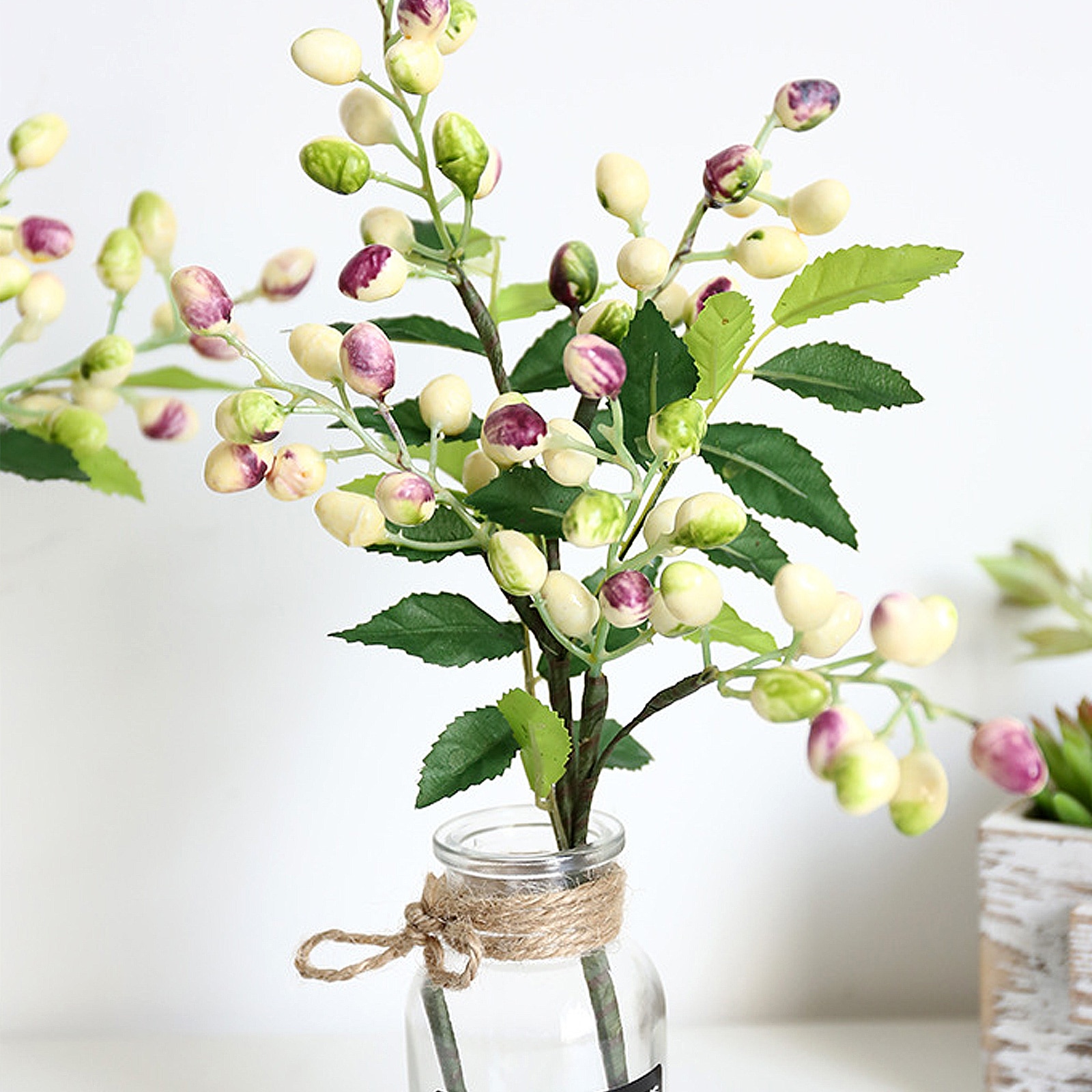 Artificial Olive Branch for Decor