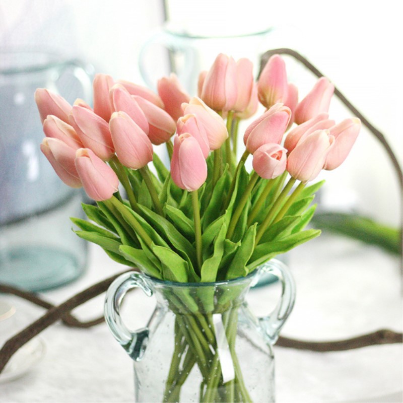 PU Artificial Tulip Flowers Bouquet