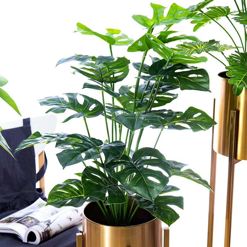 Tropical Monstera Artificial Plant in Pot