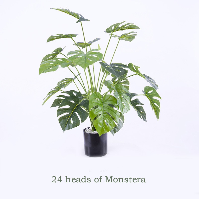 Tropical Monstera Artificial Plant in Pot