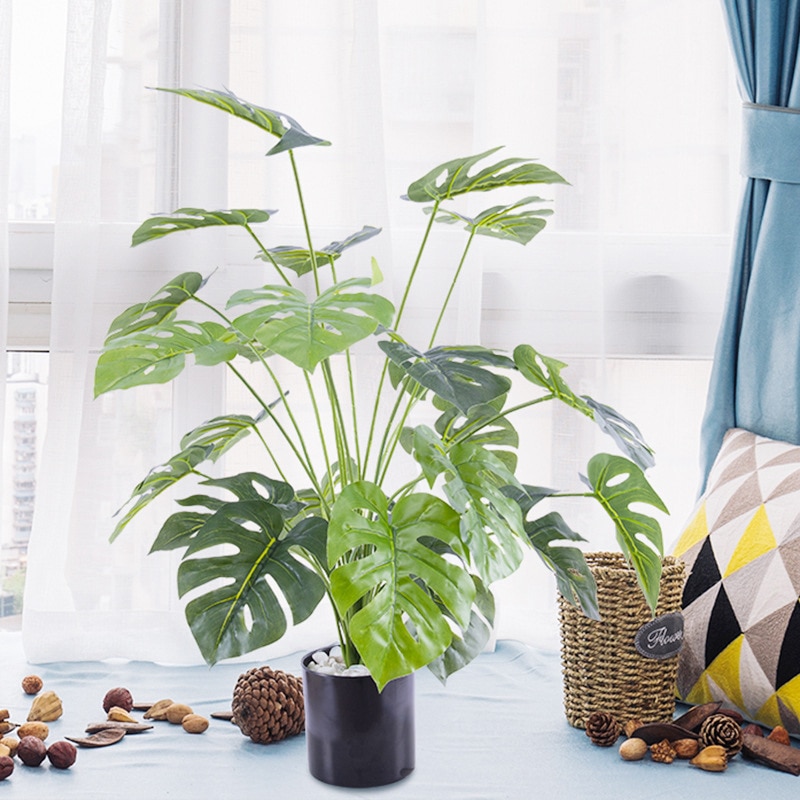 Tropical Monstera Artificial Plant in Pot