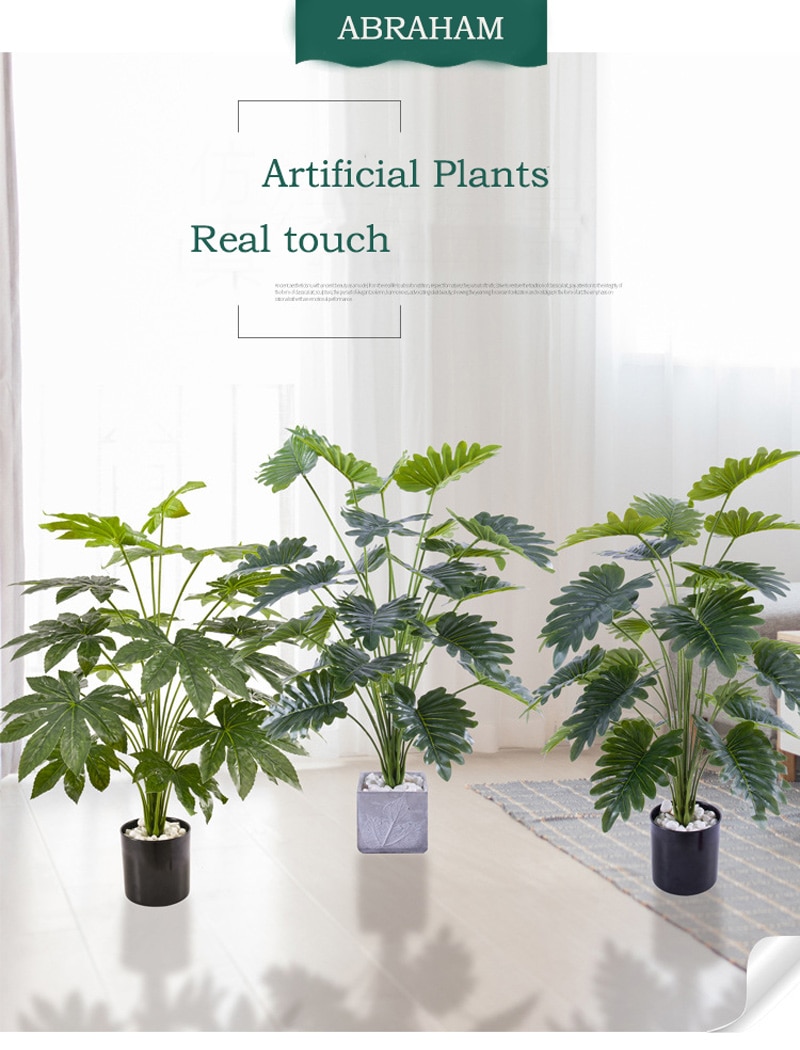 Tropical Monstera Artificial Plant in Pot