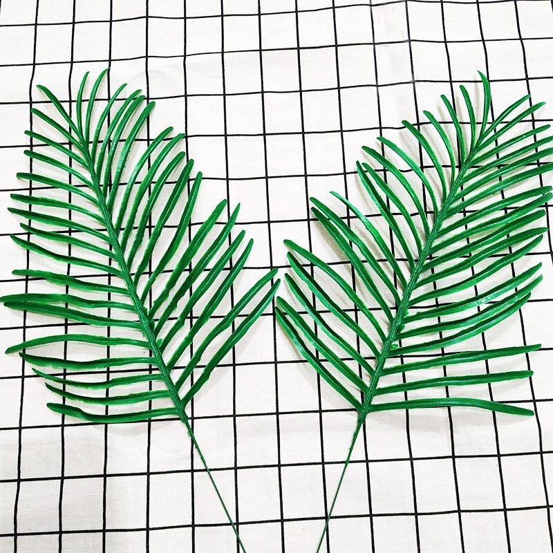 Set of 20 Plastic Artificial Palm Tree Leaf Branches