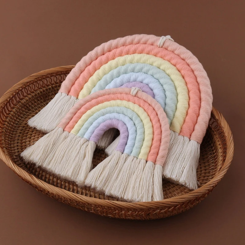 Woven Rainbow Shaped Tapestry