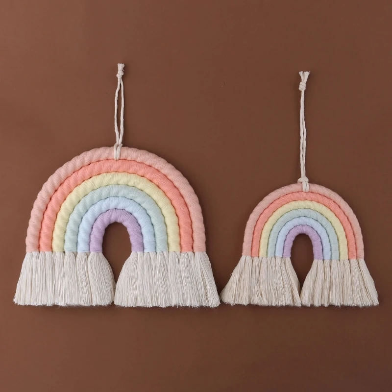 Woven Rainbow Shaped Tapestry