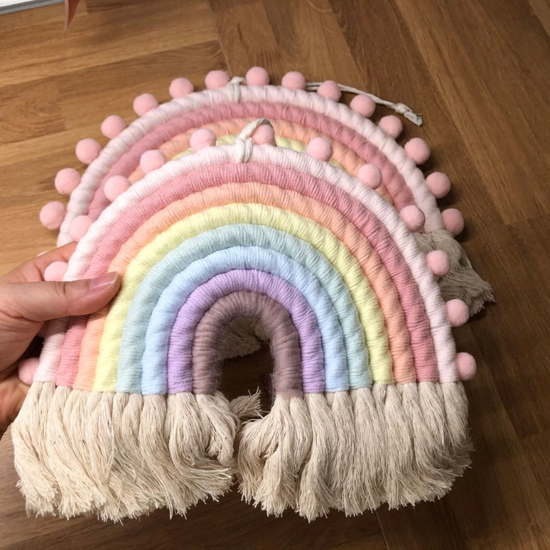 Woven Rainbow Shaped Tapestry