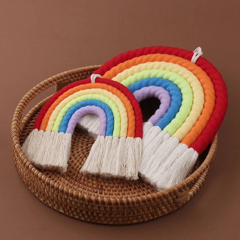 Woven Rainbow Shaped Tapestry