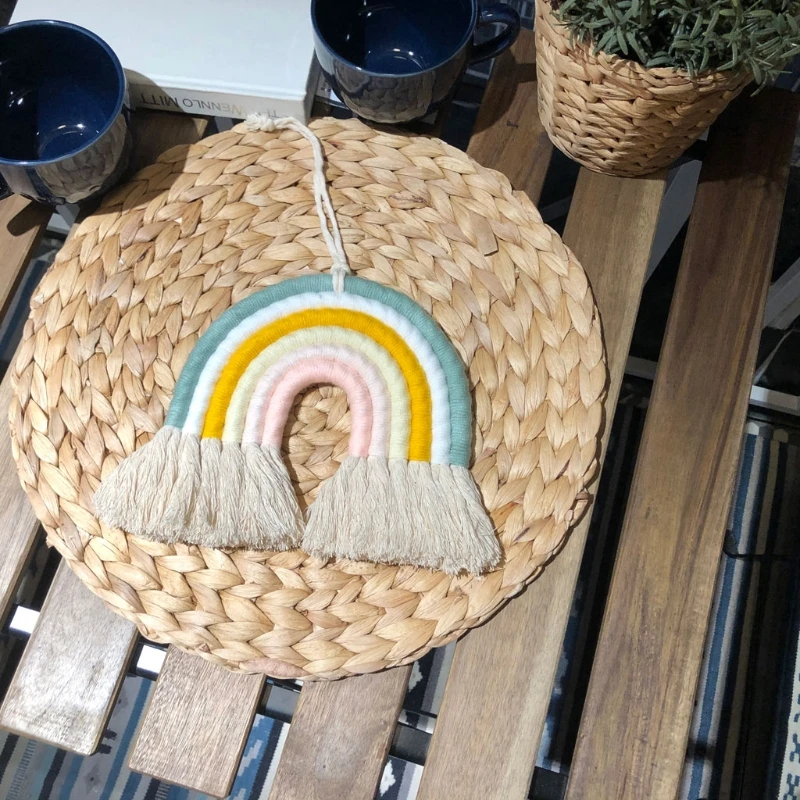 Woven Rainbow Shaped Tapestry