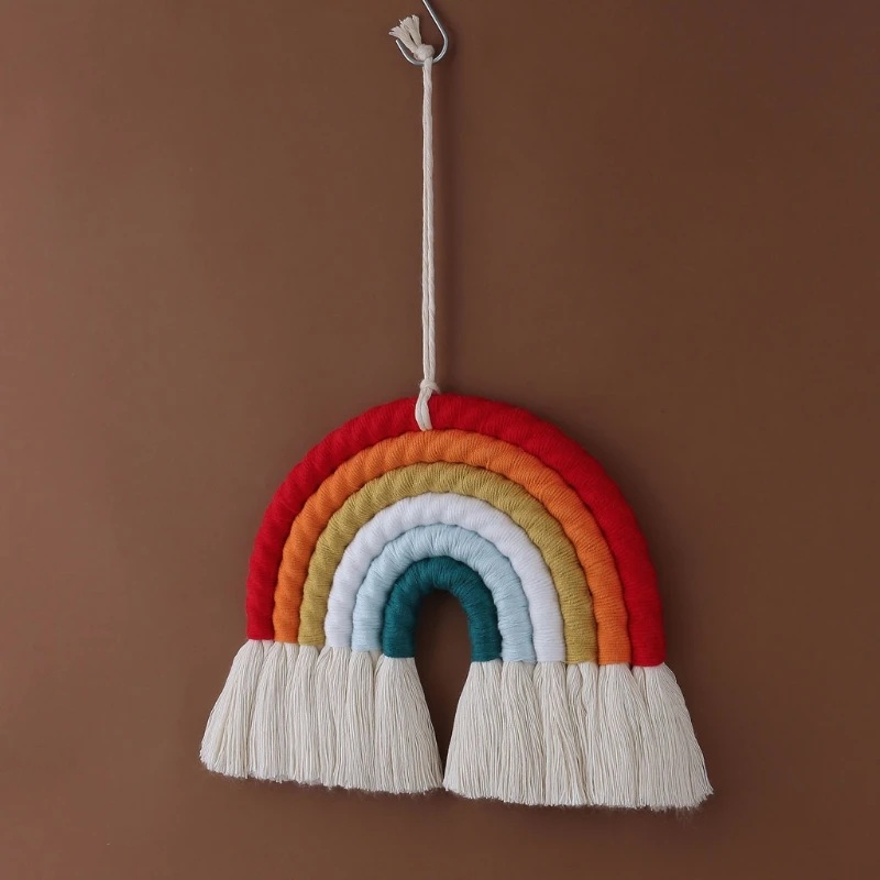 Woven Rainbow Shaped Tapestry