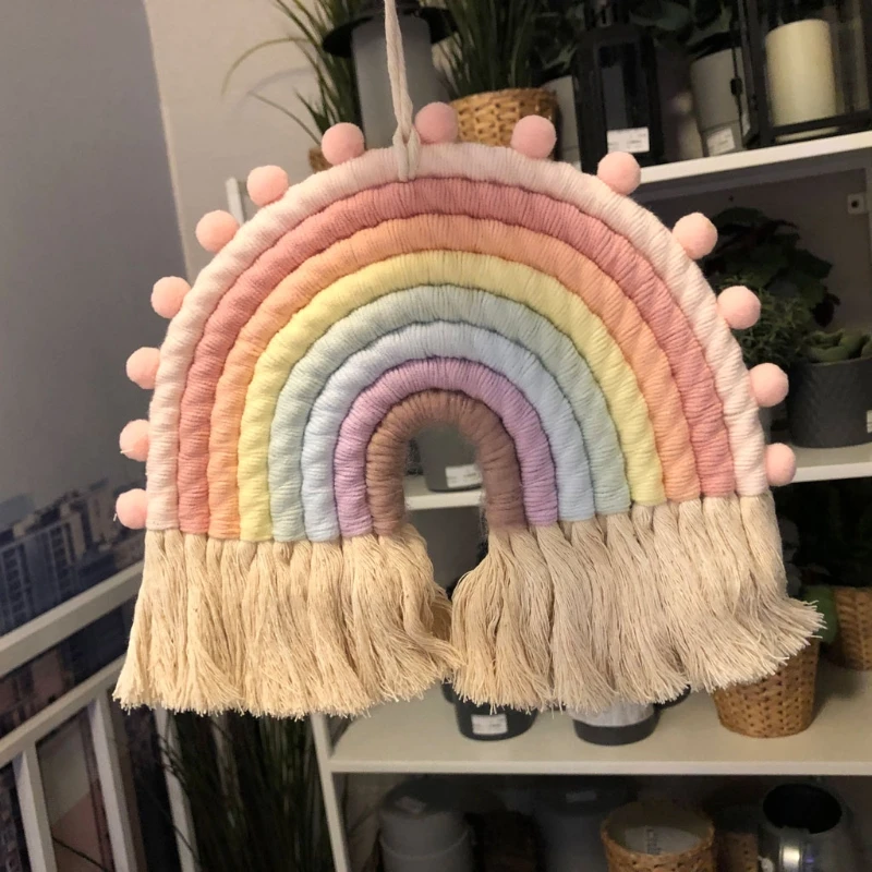 Woven Rainbow Shaped Tapestry