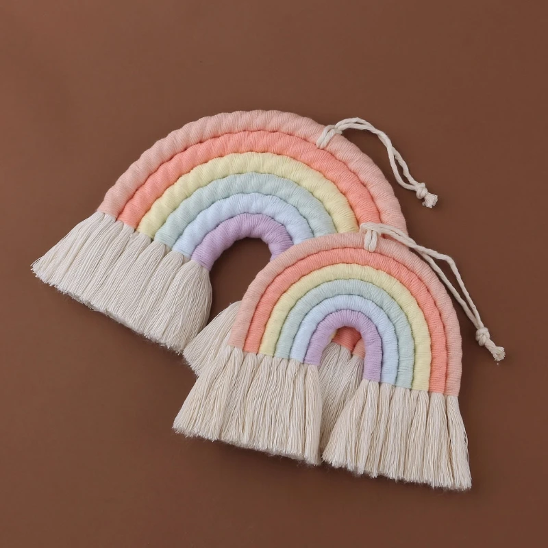 Woven Rainbow Shaped Tapestry