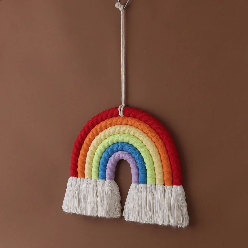 Woven Rainbow Shaped Tapestry