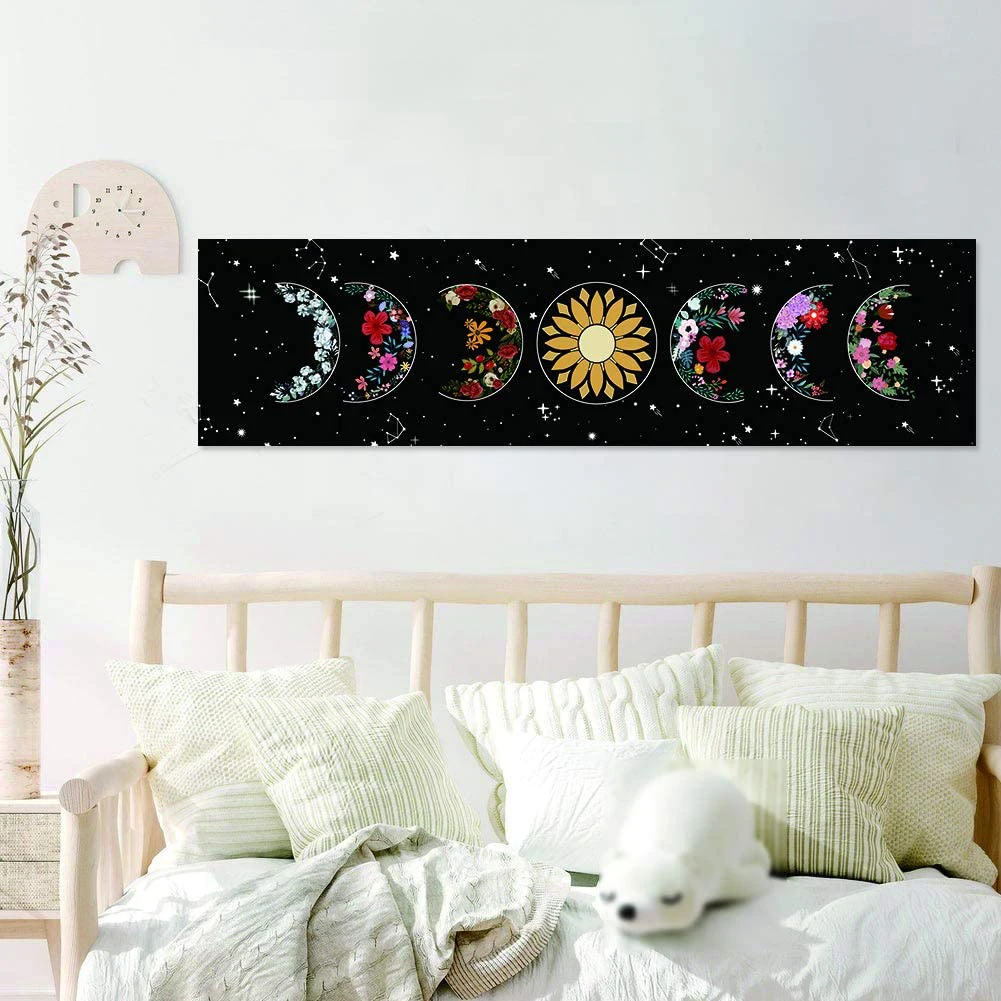 Psychedelic Moon Phase Tapestry