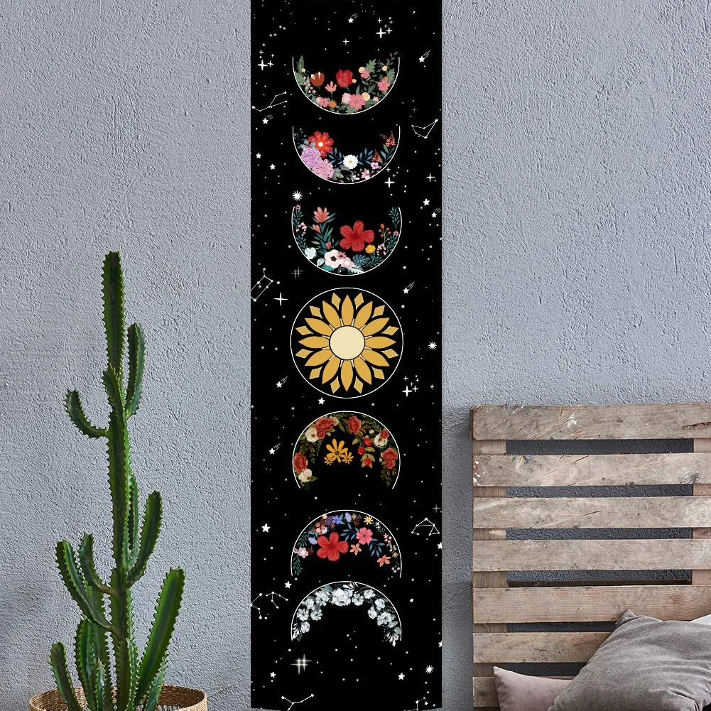 Psychedelic Moon Phase Tapestry