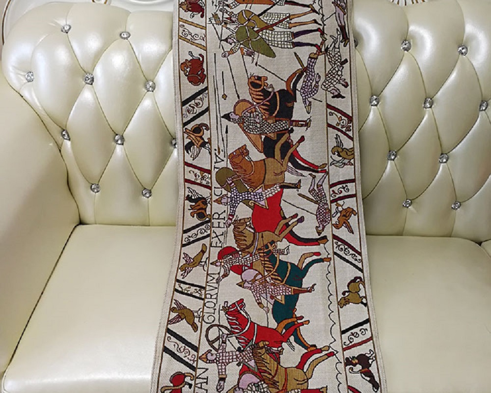 Rectangle Cotton Tapestry With Medieval Culture