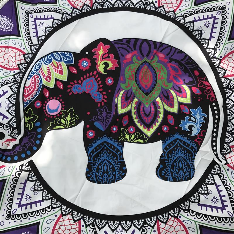 Summer Tapestry With Elephant Print And Tassels