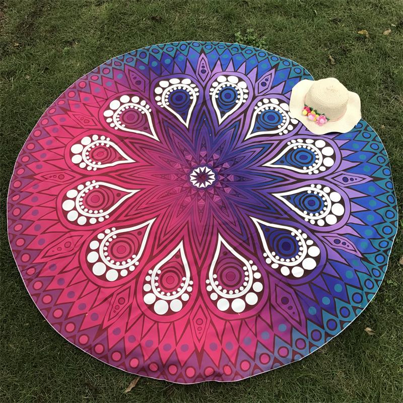 Mandala Printed Round Tapestry