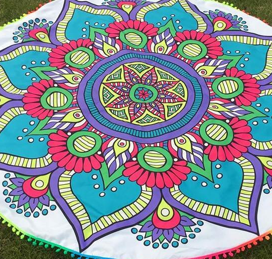 Indian Colorful Tapestries With Mandala Patterns