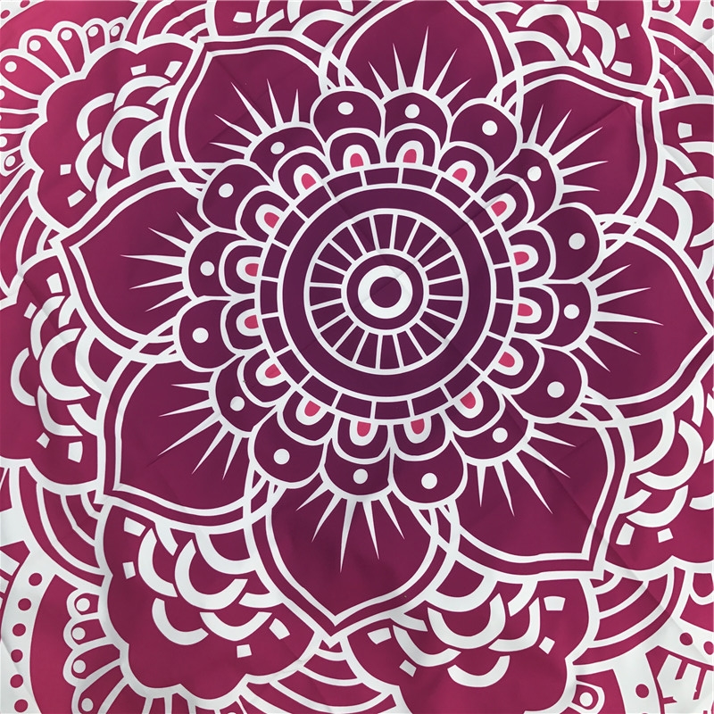 Polygonal Colorful Lotus Shaped Tapestries With Mandala Prints