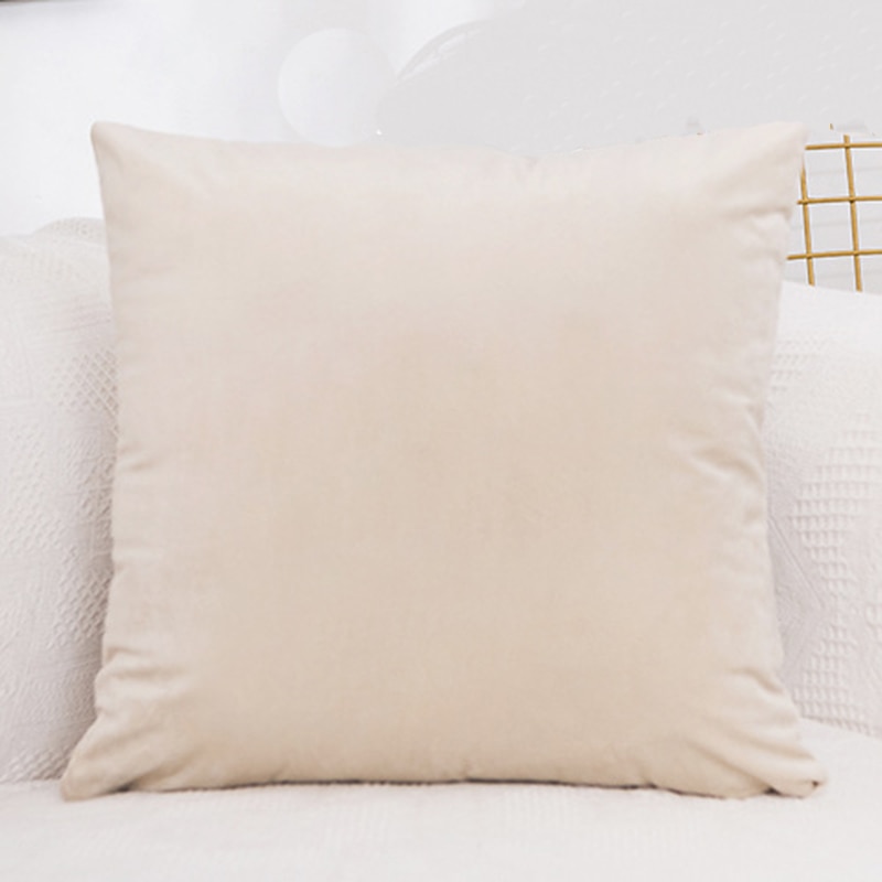 Solid Color Velvet Cushion Cover