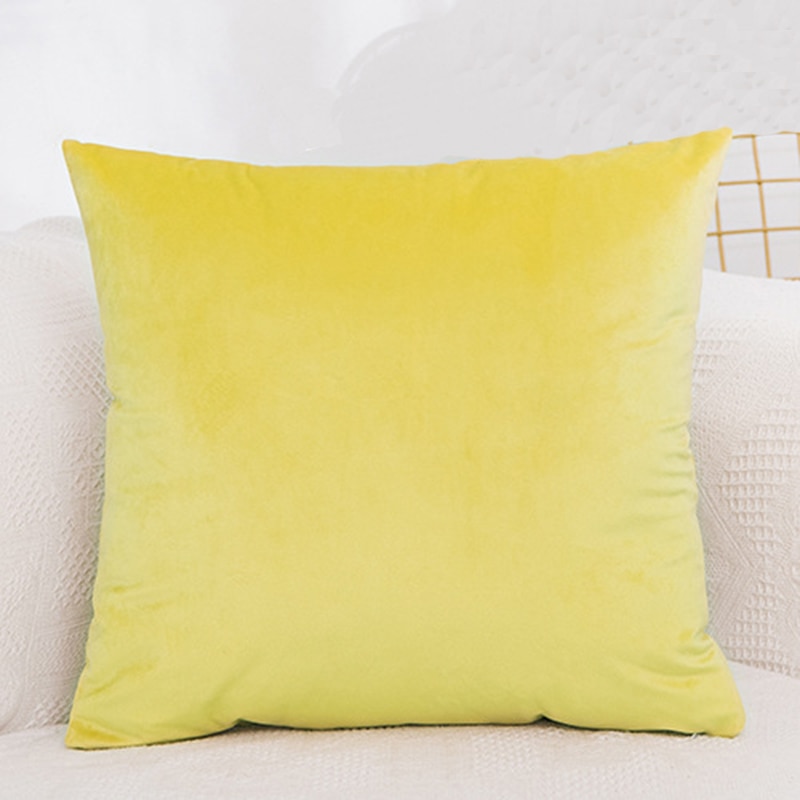 Solid Color Velvet Cushion Cover