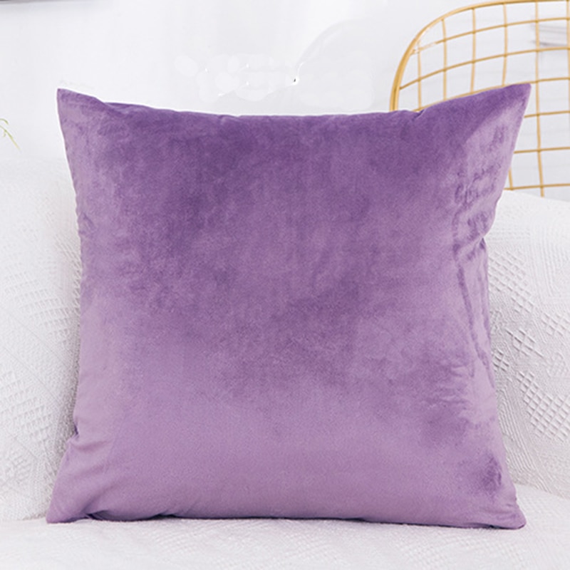 Solid Color Velvet Cushion Cover