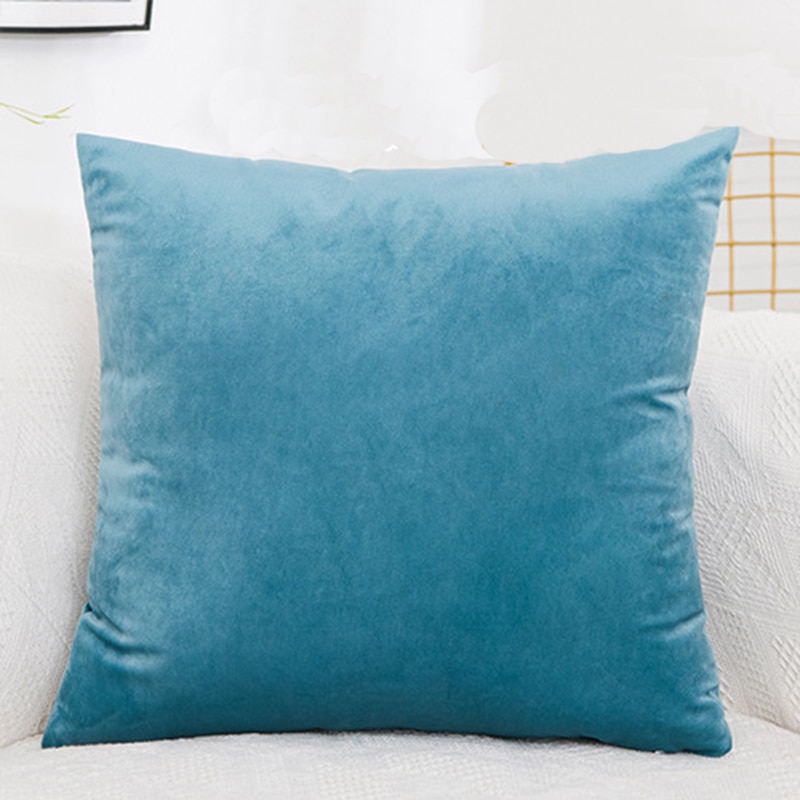 Solid Color Velvet Cushion Cover