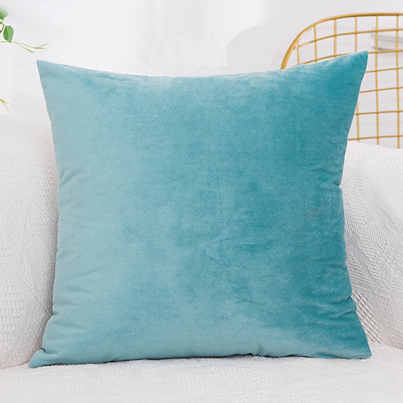 Solid Color Velvet Cushion Cover