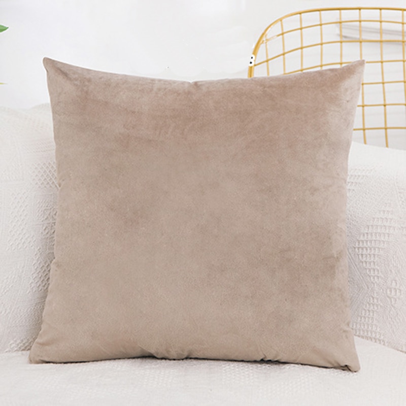 Solid Color Velvet Cushion Cover