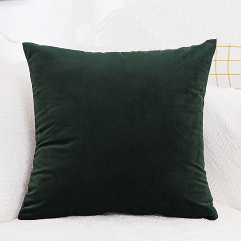 Solid Color Velvet Cushion Cover