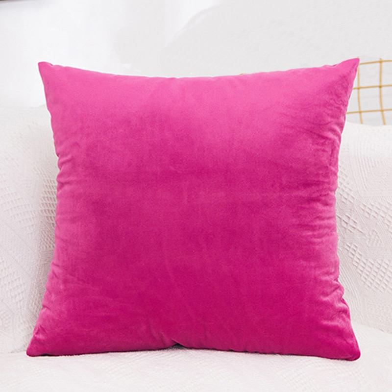 Solid Color Velvet Cushion Cover