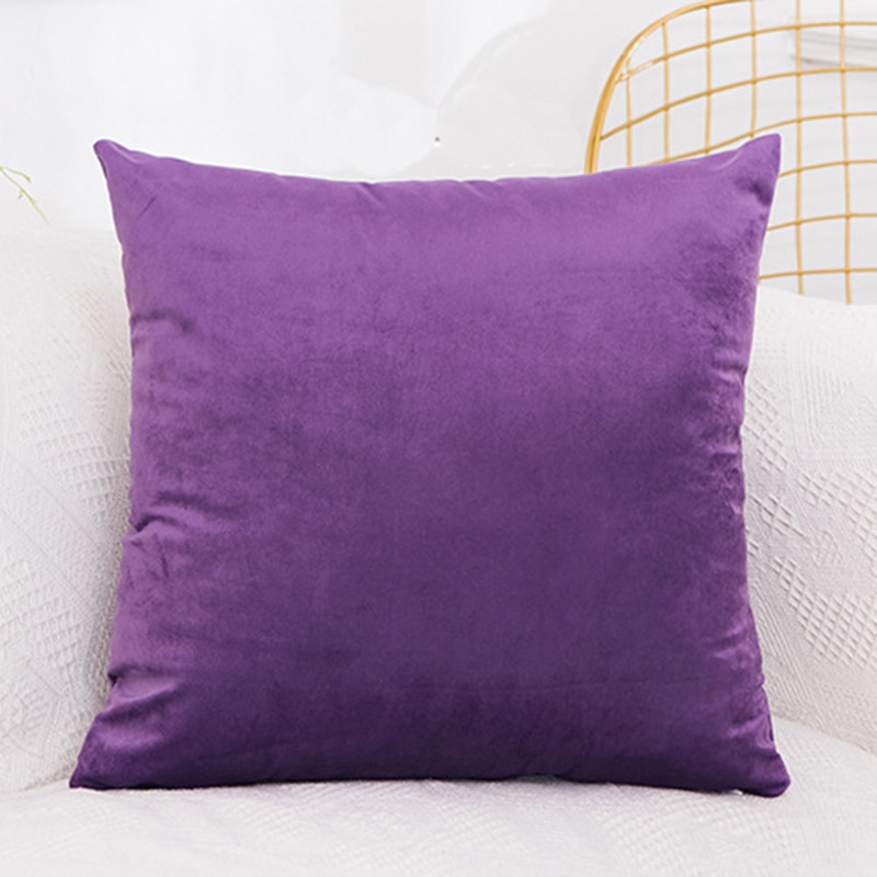 Solid Color Velvet Cushion Cover