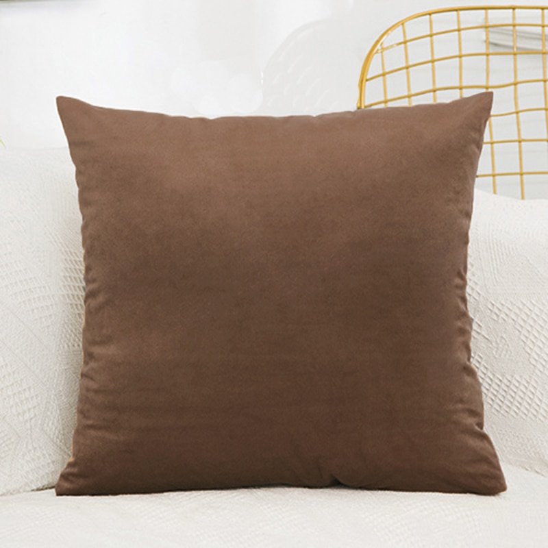 Solid Color Velvet Cushion Cover