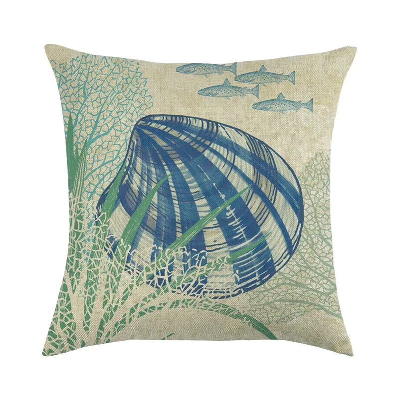 Nautical Themed Linen Cushion Cover