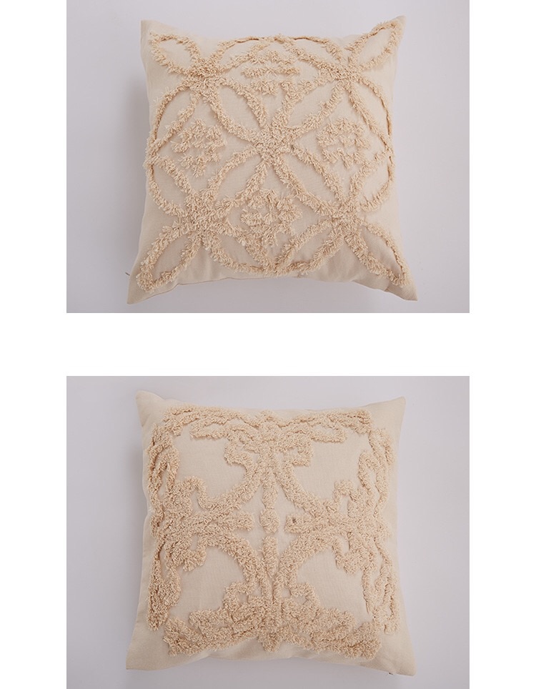 Vintage Square Beige Cushion Covers