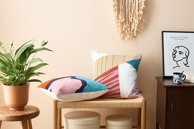 Color Block Cushion Cover