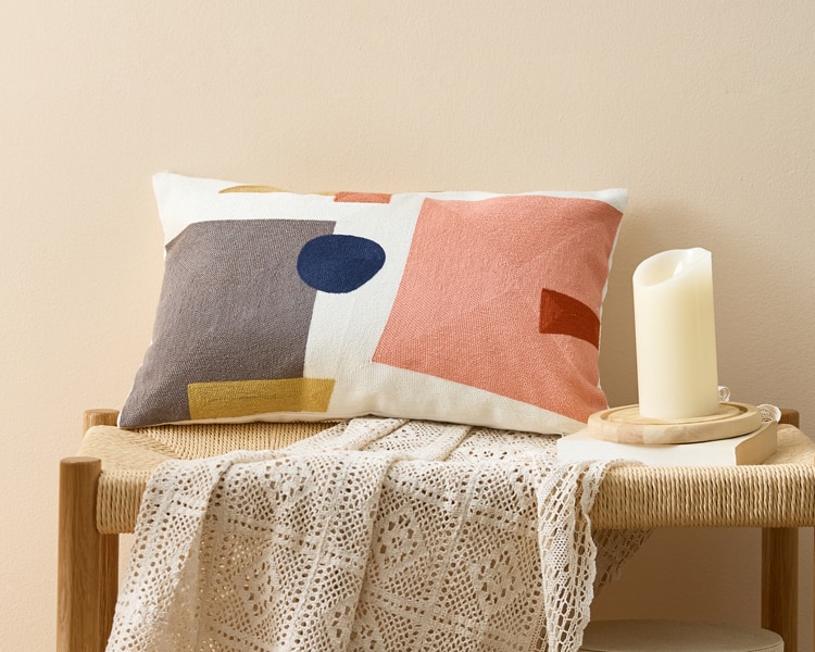 Color Block Cushion Cover