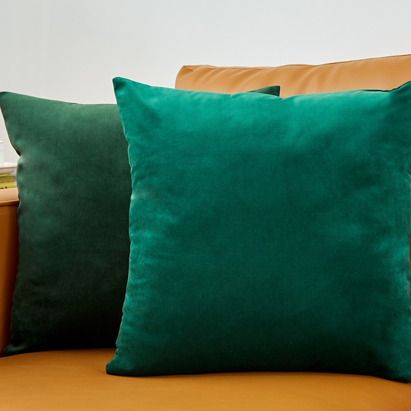 Decorative Solid Velvet Pillow Cover