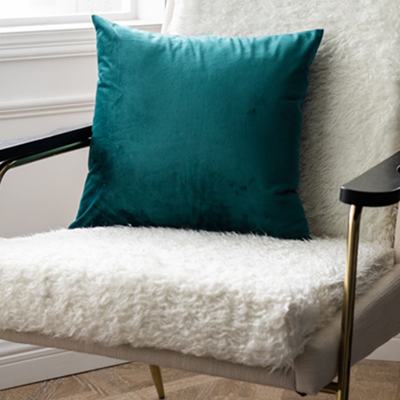 Decorative Solid Velvet Pillow Cover