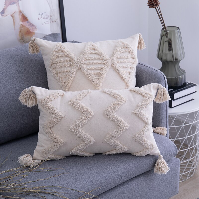 Tassel Patterned Square and Rectangular Cushion Cover