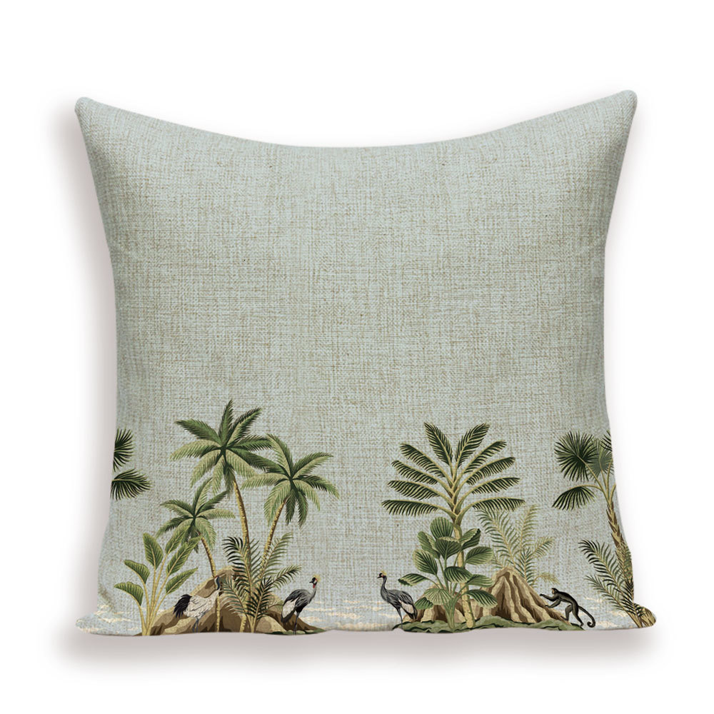 Tropical Jungle Printed Cushion Cover