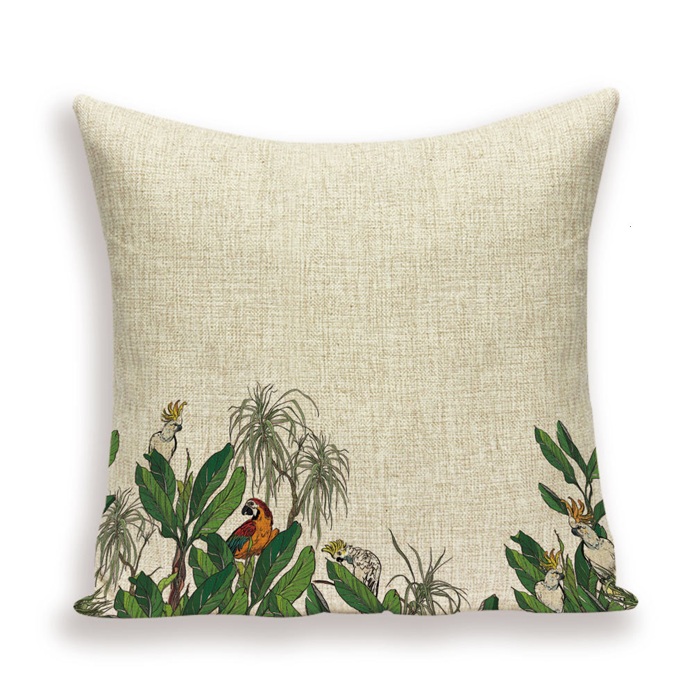 Tropical Jungle Printed Cushion Cover