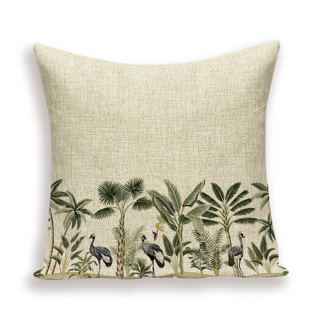 Tropical Jungle Printed Cushion Cover